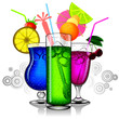 Cocktails with fruits
