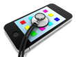 Illustration: Mobiltelefon in Diagnose Mobiltelefon in Diagnose