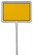 yellow blank sign (clipping path) isolated on white
