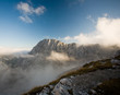 Above the clouds.
