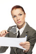 woman holding a magnifying glass in the hand woman holding a magnifying glass in the hand