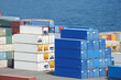 containers warehouse and sea