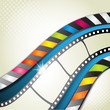 Film frames with blue background Film frames with blue background