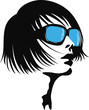 woman face with fashion hairstyle woman face with fashion hairstyle