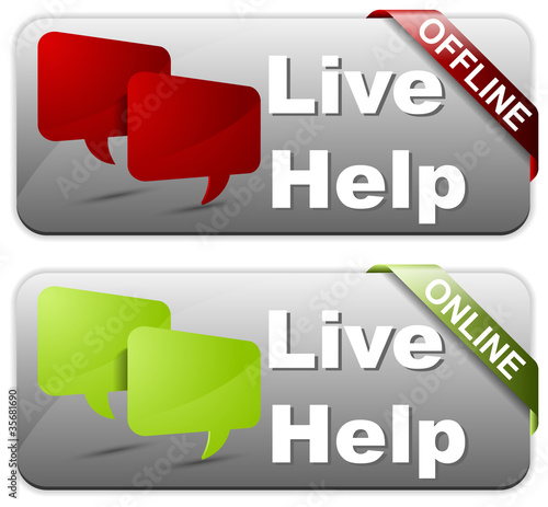 Vector: Live help button Live help button