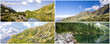collage of beautiful high mountains view