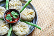 Photo en ligne au meilleur prix Vegetarian Tibetan momo with beans