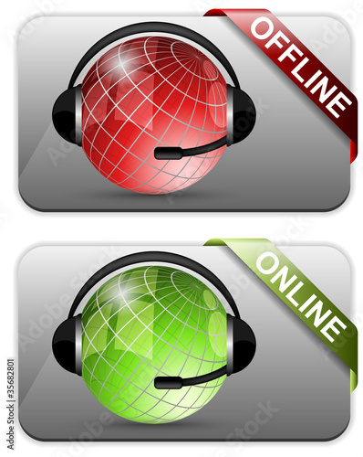 Vector: Live help button Live help button