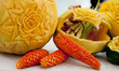 Carved Pumpkin and carrots