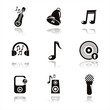 set of 9 black musical icons set of 9 black musical icons