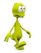 alien cartoon in walk yourself