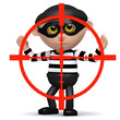 3d Burglar in crosshairs