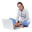 girl and a computer