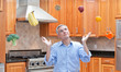 Man with grey hair pondering food choices Man with grey hair pondering food choices