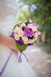 Bride with bouquet, closeup Bride with bouquet, closeup