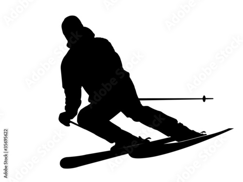 Illustration: Skier silhouette Skier silhouette
