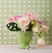 Bouquet of white and pink roses Bouquet of white and pink roses
