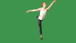 Full length of male ballet dancer performing