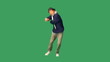 Beat boy dancer performing complicated dance step on his head