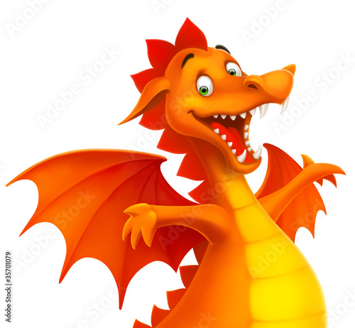 Vector: vector cute cartoon dragon isolated on white vector cute cartoon dragon isolated on white