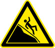Warnschild Warnzeichen Eisstelle Rutschgefahr Berg