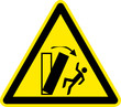 Warnschild Warnzeichen Umkippen Umfallen Symbol