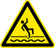 Warnschild Warnzeichen Eisfläche Eisbahn Einsturzgefahr