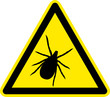 Warnschild Warnzeichen Zecken Holzbock Ixodida Gefahr