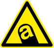 Warnschild Warnzeichen Asbest Gefahrstoff Asbestfasern