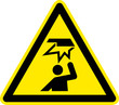 Warnschild Warnzeichen Hindernis Kopf Anstoßen