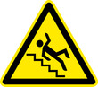 Warnschild Warnzeichen Vorsicht Treppenstufen