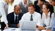 Video: Portrait of multi racial business colleagues working on laptop Portrait of multi racial business colleagues working on laptop
