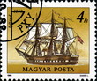 Jylland, frégate danoise. 1860. Magyar Posta.