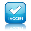 "I ACCEPT" Web Button (agreement terms and conditions contract)