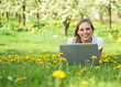 Yong woman with notebook