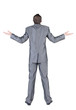 angry businessman. Rear view.