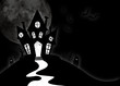 casa stregata sfondo halloween