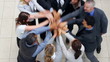 Business people giving high five to each other