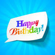 Happy birthday - greetings bubble