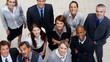 Multi ethnic business people giving smile