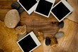 picture with cockleshells and stone
