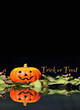 Calabaza de Halloween con truco o trato.