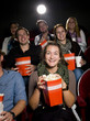 Eating popcorn at the cinema