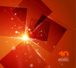 Orange shiny abstract background