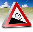 Schild CO2 reduzieren mit Wiese