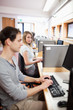 Portrait of a fellow students using a computer
