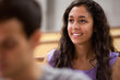 Student listening during a lecture