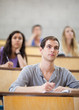 Serious students listening during a lecture