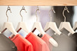 white hangers in a shop