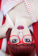 Photo: Funky portrait of a surprised girl Funky portrait of a surprised girl